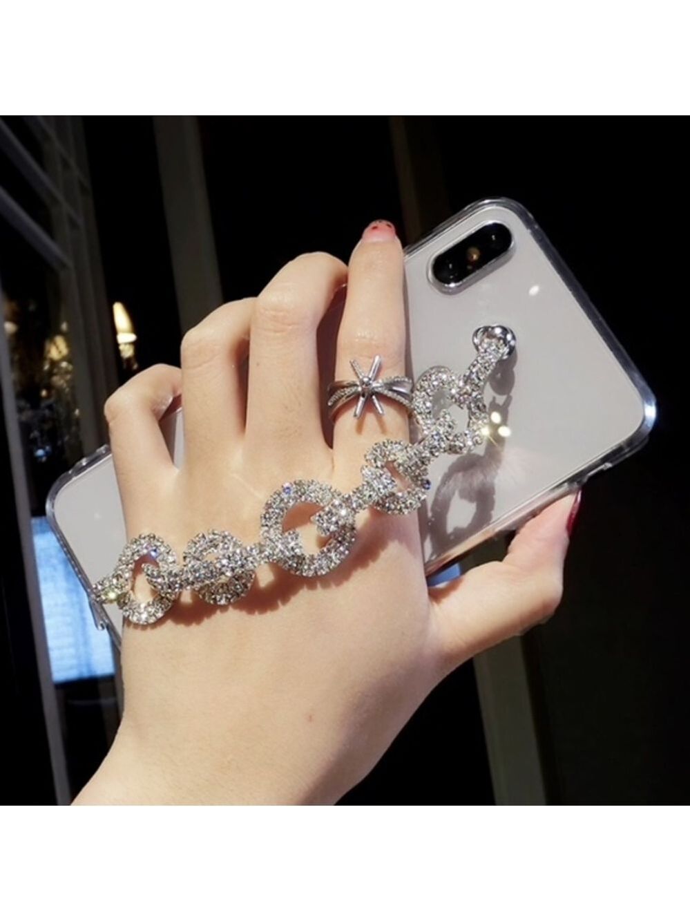 New iPhone XS Max Bling Rhinestone Chain Case - Picture 3 of 3